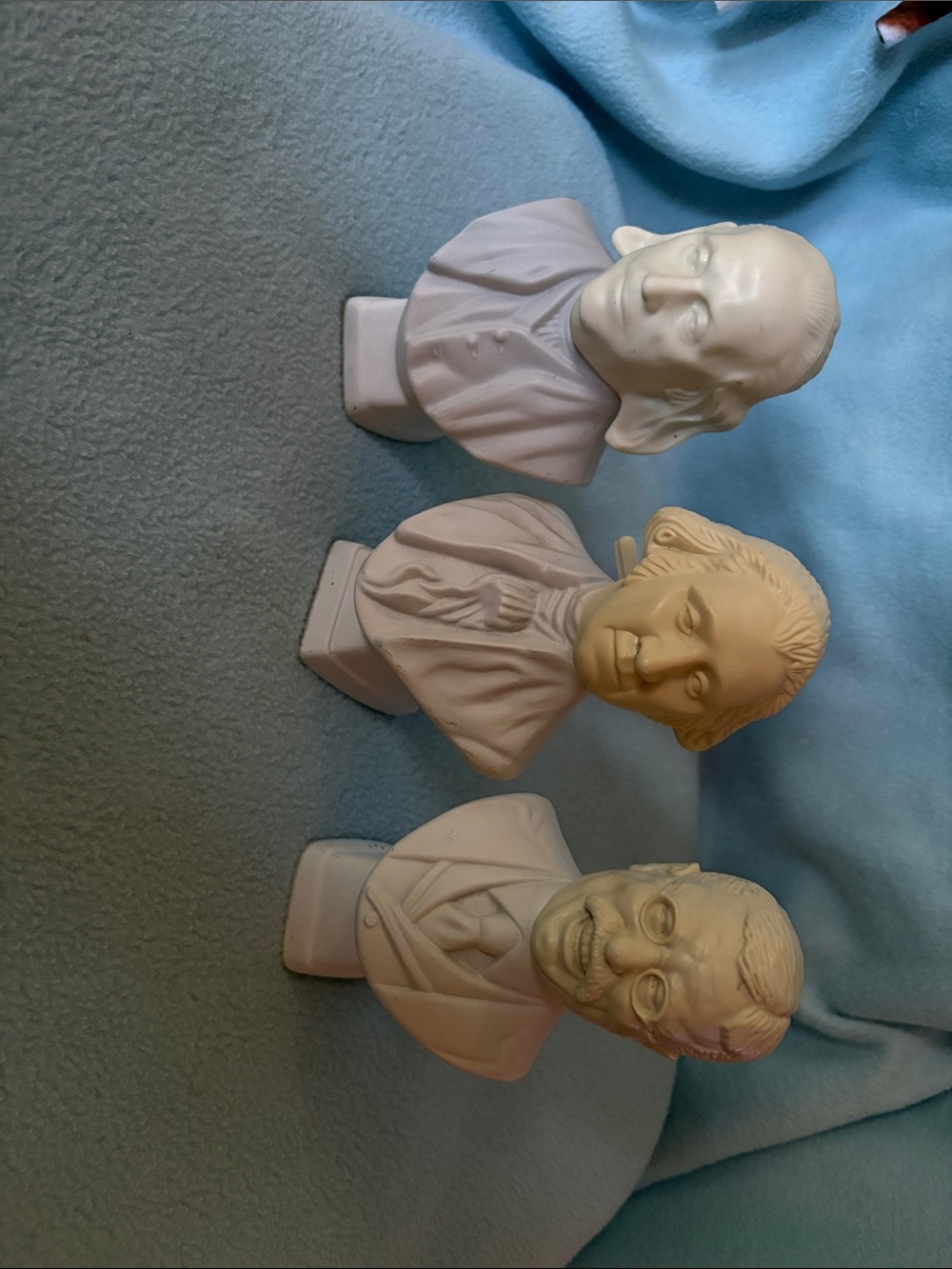 Set of Three vintage Avon cologne busts from the 1970’s.